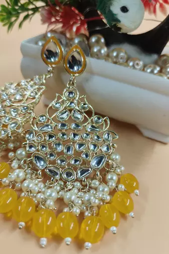   Beautiful Gold Plated Pearl Earrings for Wo  and Girls