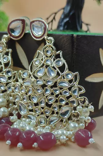   Beautiful Gold Plated Pearl Earrings for Wo  and Girls
