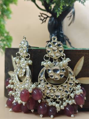   Beautiful Gold Plated Pearl Earrings for Wo  and Girls 3