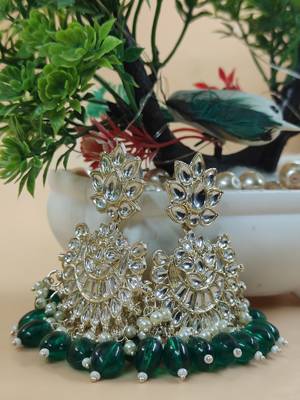   Traditional Chandbali earrings for wo  and girls 2