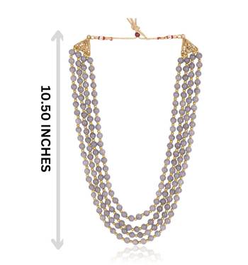   groom sherwani necklace moti mala layered for wedding | groom mala with brooch set 5