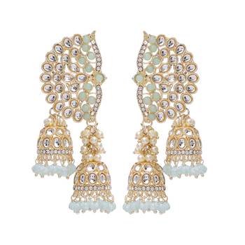   Earrings/ Gold-Plated Jhumki Earrings For Wo  And Girls 2