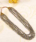   groom sherwani necklace moti mala layered for wedding | groom mala with brooch se