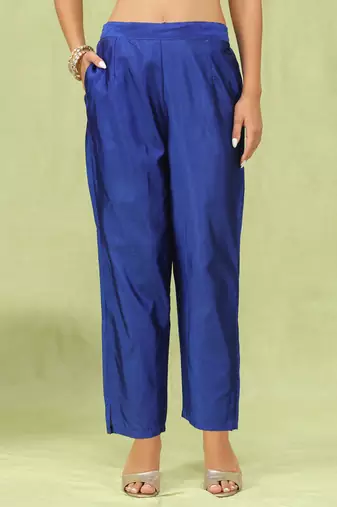 Women's silk blend self designed straight kurta pant with dupatta set