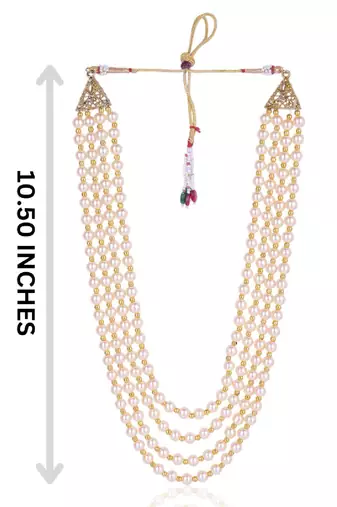   groom sherwani necklace moti mala layered for wedding | groom mala with brooch set