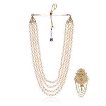 Groom mala and brooch set 2