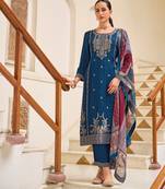 Vredevogel  viscose self jacquard women kurta and trouser duppata set