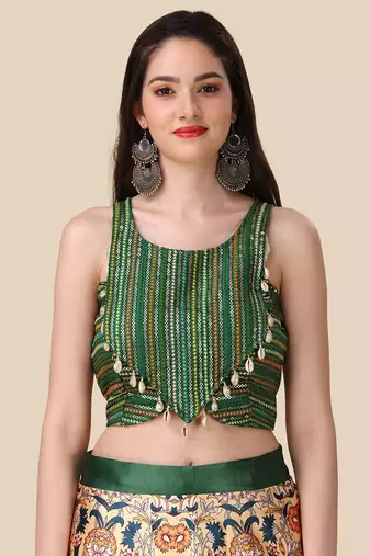 Rama Digital Printed Lehenga Choli Set With Dupatta