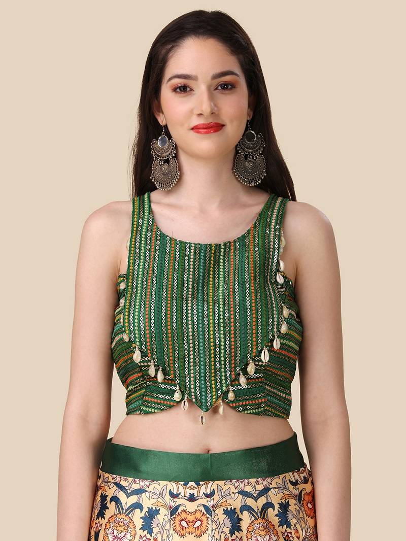 Rama Digital Printed Lehenga Choli Set With Dupatta