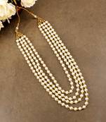   groom sherwani necklace moti mala layered for wedding | groom mala with brooch set