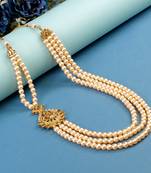  groom sherwani necklace moti mala layered for wedding | groom mala with brooch set