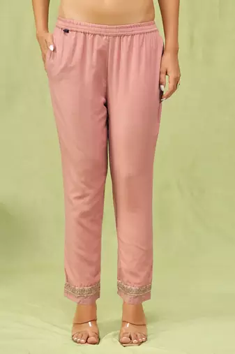 Vredevogel  women kurta and trouser duppata set with embroidery cotton blend