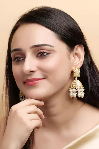   Jhumki Earrings For Wo  And Girls / Indian state t earrings for wedding, festival, Diwali
