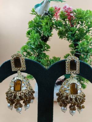   Jhumki Earrings For Wo  And Girls / Indian state t earrings for wedding, festival, Diwali 1