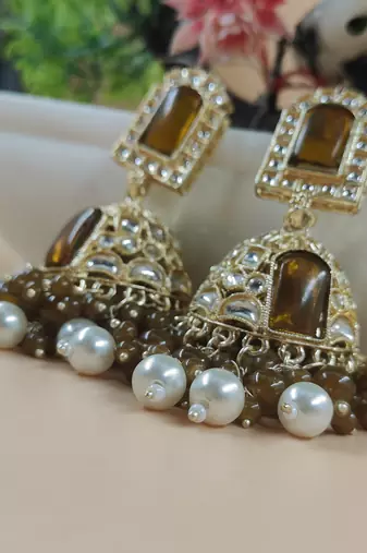   Jhumki Earrings For Wo  And Girls / Indian state t earrings for wedding, festival, Diwali