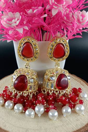   Jhumki Earrings For Wo  And Girls / Indian state t earrings for wedding, festival, Diwali