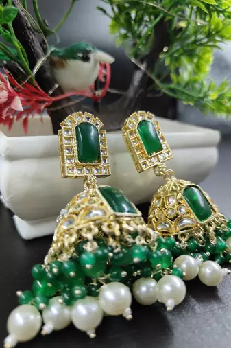   Jhumki Earrings For Wo  And Girls / Indian state t earrings for wedding, festival, Diwali