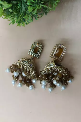   Jhumki Earrings For Wo  And Girls / Indian state t earrings for wedding, festival, Diwali