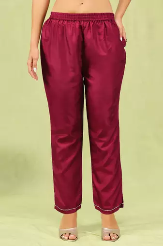 Vredevogel   women kurta and trousers pant set silk blend