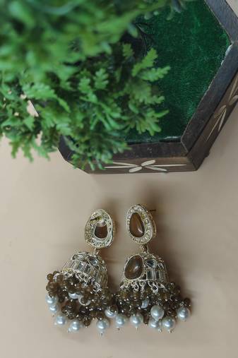   Jhumki Earrings For Wo  And Girls / Indian state t earrings for wedding, festival, Diwali