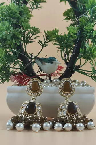   Jhumki Earrings For Wo  And Girls / Indian state t earrings for wedding, festival, Diwali