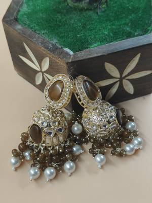   Jhumki Earrings For Wo  And Girls / Indian state t earrings for wedding, festival, Diwali 3