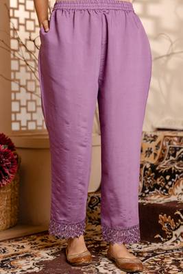 Vredevogel  women kurta and pant sets viscose roman silk fabric 4