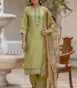 Vredevogel  women kurta and pant sets viscose roman silk fabric