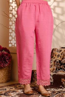 Vredevogel  women kurta and pant sets viscose roman silk fabric 4