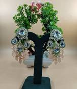   Pink beads Kundan Mirror Jhumka beautiful chaandbalis for wo 