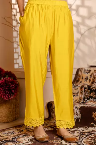 Vredevogel  women kurta and pant sets viscose roman silk fabric