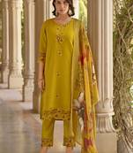 Vredevogel  women kurta and pant sets viscose roman silk fabric
