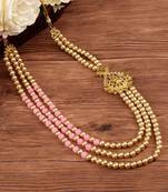   groom sherwani necklace moti mala layered for wedding | groom mala with brooch set