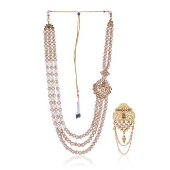 Groom mala and brooch set 2