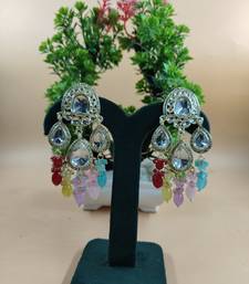   Multy beads Kundan Mirror Jhumka beautiful chaandbalis for wo 