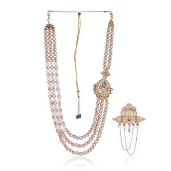 Groom mala and brooch set 2