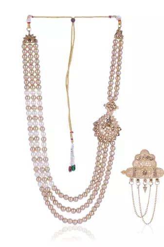 Groom mala and brooch set
