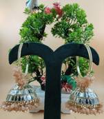   Big Jhumka earrings for wo  ethnic and occasional wear- PEACH COLOUR