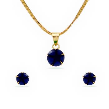 Blue Stone Small Pendant set for College Girls 2