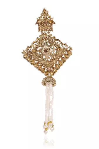   groom sherwani necklace moti mala layered for wedding | groom mala with brooch set