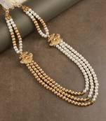   groom sherwani necklace moti mala layered for wedding | groom mala with brooch set