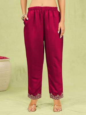 Vredevogel  women   s viscose roman silk embroidery straight kurta pant with dupatta set 4