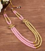   groom sherwani necklace moti mala layered for wedding | groom mala with brooch set