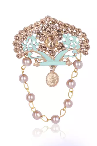   groom sherwani necklace moti mala layered for wedding | groom mala with brooch set