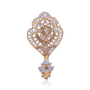   groom sherwani necklace moti mala layered for wedding | groom mala with brooch set 3