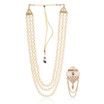 Groom mala and brooch set 2