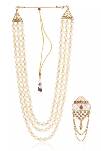 Groom mala and brooch set