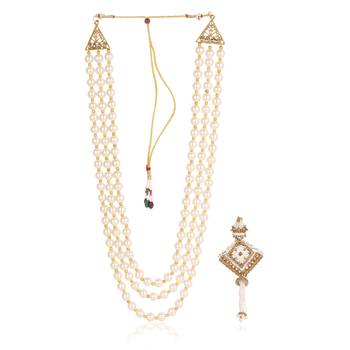 Groom mala and brooch set 2