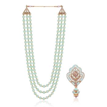 Groom mala and brooch set 2