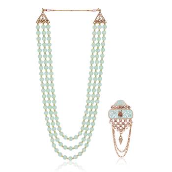 Groom mala and brooch set 2